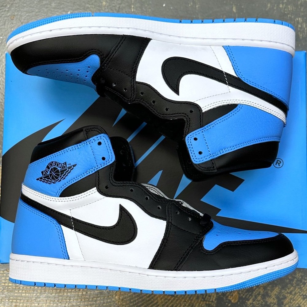 Nike Air Jordan 1 High Retro UNC Toe 11 DZ5485-400 1985 University Blue - Picture 2 of 11